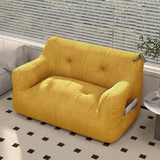 Sleek Contemporary Scandinavian Corduroy 2-Seater Sofa with Armrest & Backrest for Living Room