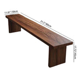 Traditional Chinese-Style Pine Wood Rectangular Shoe Bench for Living Room – Stylish Storage & Seating