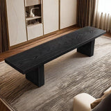 Traditional Chinese-Style Pine Wood Rectangular Shoe Bench for Living Room – Stylish Storage & Seating