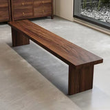Traditional Chinese-Style Pine Wood Rectangular Shoe Bench for Living Room – Stylish Storage & Seating