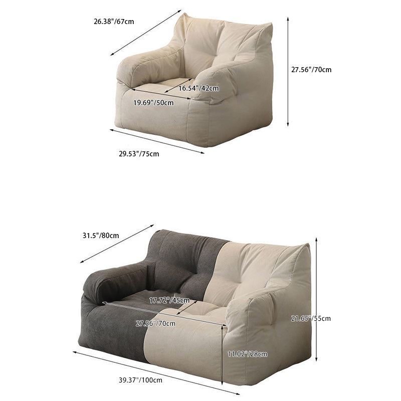 Sleek Modern Minimalist Square Tatami Fabric Sofa for Living Room