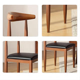 Contemporary Scandinavian Cow Corner Square Upholstered Microfiber Leather Carbon Steel Dining Chair Backrest For Dining Room