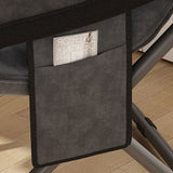 Contemporary Nordic Velvet Curved Cushion Recliner with Adjustable Backrest and Built-in Storage Bag – Perfect Living Room Chair