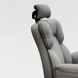 Luxurious Contemporary Gaming Chair with Faux Leather Upholstery and Square Fabric Detail, Adjustable Backrest and Footrest — Ideal for Study