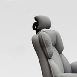 Luxurious Contemporary Gaming Chair with Faux Leather Upholstery and Square Fabric Detail, Adjustable Backrest and Footrest — Ideal for Study