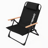 Contemporary Comfort: Double-Layer Oxford Fabric Foldable Camping Chair with Adjustable Backrest and Resin Armrest for Outdoor Patio