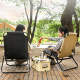 Contemporary Comfort: Double-Layer Oxford Fabric Foldable Camping Chair with Adjustable Backrest and Resin Armrest for Outdoor Patio