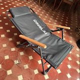 Contemporary Comfort: Double-Layer Oxford Fabric Foldable Camping Chair with Adjustable Backrest and Resin Armrest for Outdoor Patio