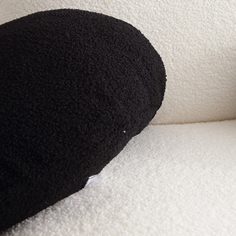 Modern Panda Lambswool & Carbon Steel Recliner Backrest for Living Room