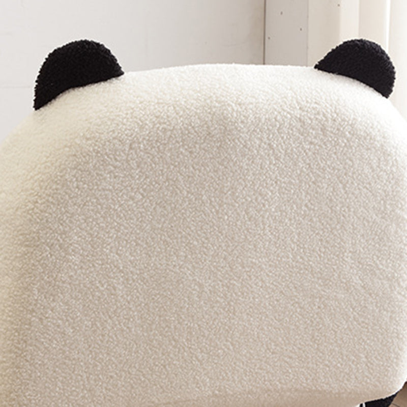 Modern Panda Lambswool & Carbon Steel Recliner Backrest for Living Room