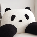 Modern Panda Lambswool & Carbon Steel Recliner Backrest for Living Room