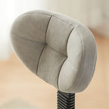 Contemporary Round Faux Leather Swivel Bar Stool with Metal Frame, Height-Adjustable, Backrest & Footrest for Dining Room