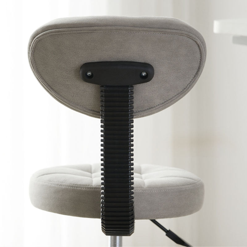 Contemporary Round Faux Leather Swivel Bar Stool with Metal Frame, Height-Adjustable, Backrest & Footrest for Dining Room