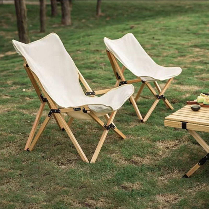 Contemporary Industrial-Style Oxford Fabric Folding Camping Chair with Backrest for Outdoor Patio