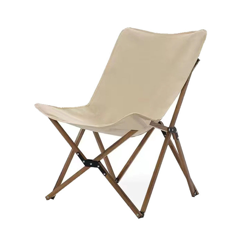 Contemporary Industrial-Style Oxford Fabric Folding Camping Chair with Backrest for Outdoor Patio