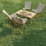 Contemporary Industrial-Style Oxford Fabric Folding Camping Chair with Backrest for Outdoor Patio