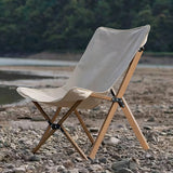 Contemporary Industrial-Style Oxford Fabric Folding Camping Chair with Backrest for Outdoor Patio