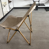 Contemporary Industrial-Style Oxford Fabric Folding Camping Chair with Backrest for Outdoor Patio