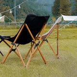 Contemporary Industrial-Style Oxford Fabric Folding Camping Chair with Backrest for Outdoor Patio