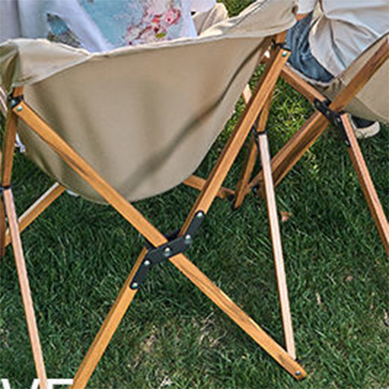 Contemporary Industrial-Style Oxford Fabric Folding Camping Chair with Backrest for Outdoor Patio
