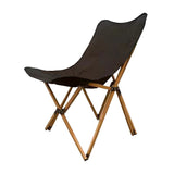 Contemporary Industrial-Style Oxford Fabric Folding Camping Chair with Backrest for Outdoor Patio