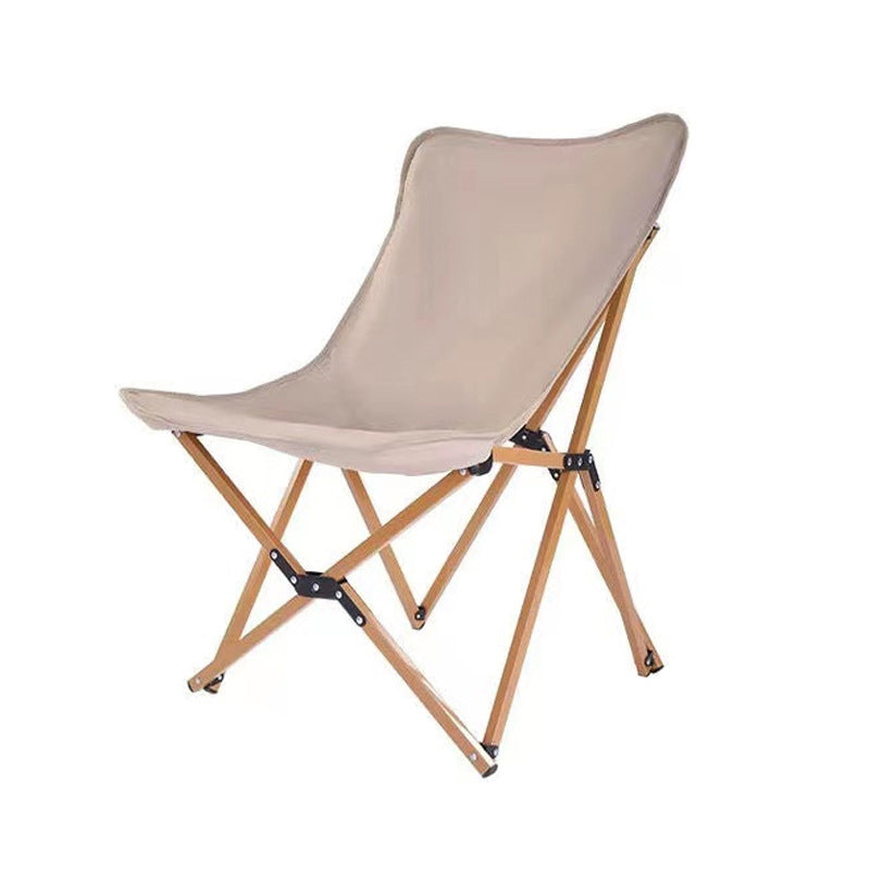 Contemporary Industrial-Style Oxford Fabric Folding Camping Chair with Backrest for Outdoor Patio