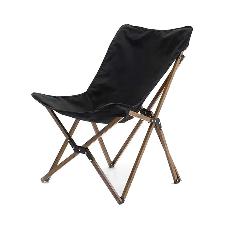 Contemporary Industrial-Style Oxford Fabric Folding Camping Chair with Backrest for Outdoor Patio