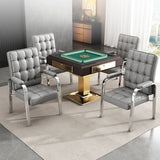 Modern Luxury PU Leather Accent Chair with Steel Frame, Backrest & Armrests for Living Room