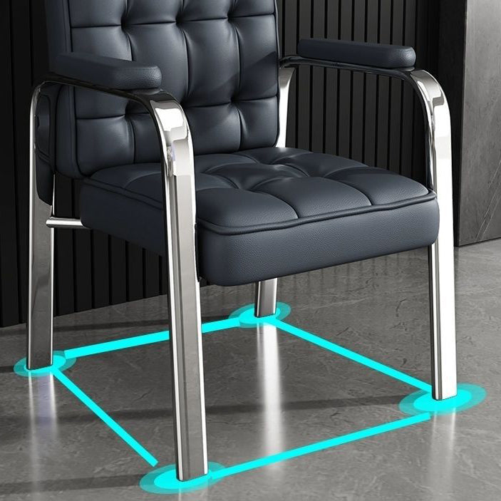 Modern Luxury PU Leather Accent Chair with Steel Frame, Backrest & Armrests for Living Room