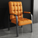 Modern Luxury PU Leather Accent Chair with Steel Frame, Backrest & Armrests for Living Room