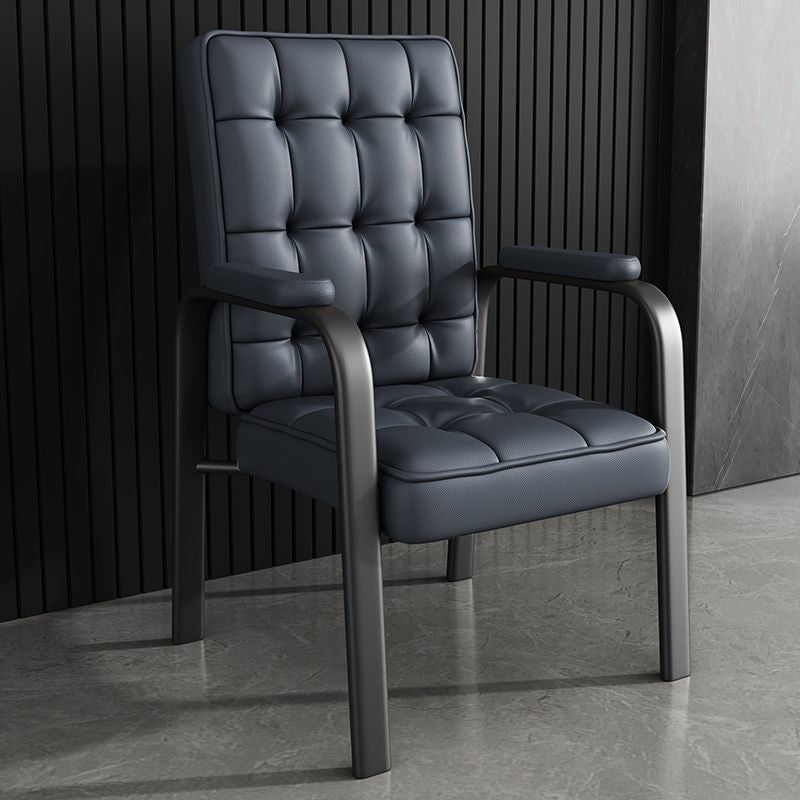 Modern Luxury PU Leather Accent Chair with Steel Frame, Backrest & Armrests for Living Room
