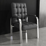 Modern Luxury PU Leather Accent Chair with Steel Frame, Backrest & Armrests for Living Room