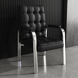 Modern Luxury PU Leather Accent Chair with Steel Frame, Backrest & Armrests for Living Room