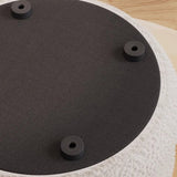 Modern Minimalist Cylinder-Frame Vanity Stool in Solid Wood with Lambswool Cushion — Perfect for the Bedroom