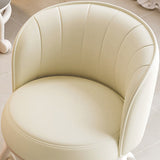 Modern Minimalist Round PU Leather Cushioned Stool - Movable, Low-Profile, Armless Stool for Living Room