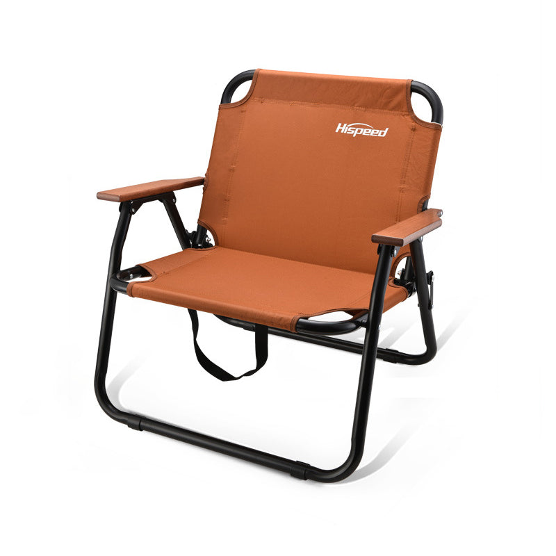 Modern Minimalist Rectangle Outdoor Folding Camping Chair with Aluminum Alloy Frame, Oxford Cotton Fabric, Detachable Backrest and Armrests for Garden