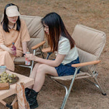 Modern Minimalist Rectangle Aluminum Outdoor Folding Chair with Oxford & Textilene Fabric, PVC Pearl Cotton Padding, Backrest & Armrests – Ideal for Garden & Camping