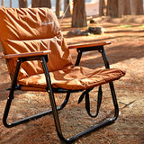 Modern Minimalist Rectangle Outdoor Folding Camping Chair with Aluminum Alloy Frame, Oxford Cotton Fabric, Detachable Backrest and Armrests for Garden
