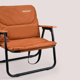 Modern Minimalist Rectangle Outdoor Folding Camping Chair with Aluminum Alloy Frame, Oxford Cotton Fabric, Detachable Backrest and Armrests for Garden