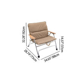 Modern Minimalist Rectangle Aluminum Outdoor Folding Chair with Oxford & Textilene Fabric, PVC Pearl Cotton Padding, Backrest & Armrests – Ideal for Garden & Camping