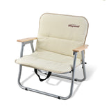 Modern Minimalist Rectangle Outdoor Folding Camping Chair with Aluminum Alloy Frame, Oxford Cotton Fabric, Detachable Backrest and Armrests for Garden