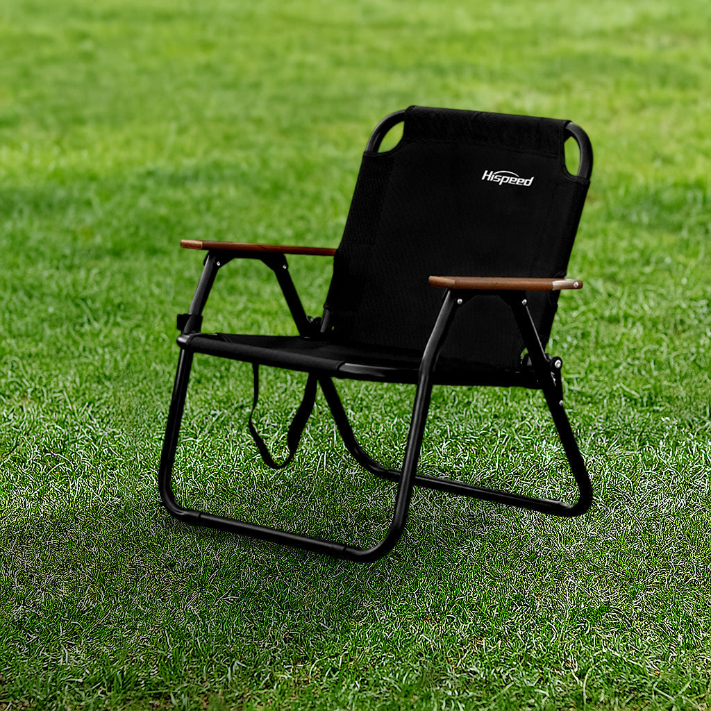 Modern Minimalist Rectangle Outdoor Folding Camping Chair with Aluminum Alloy Frame, Oxford Cotton Fabric, Detachable Backrest and Armrests for Garden