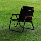 Modern Minimalist Rectangle Outdoor Folding Camping Chair with Aluminum Alloy Frame, Oxford Cotton Fabric, Detachable Backrest and Armrests for Garden