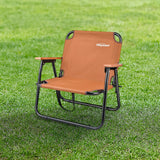 Modern Minimalist Rectangle Outdoor Folding Camping Chair with Aluminum Alloy Frame, Oxford Cotton Fabric, Detachable Backrest and Armrests for Garden