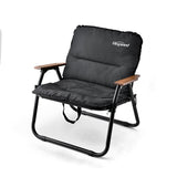 Modern Minimalist Rectangle Outdoor Folding Camping Chair with Aluminum Alloy Frame, Oxford Cotton Fabric, Detachable Backrest and Armrests for Garden