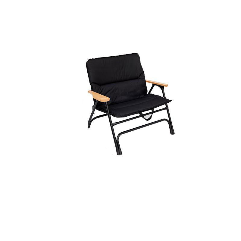 Modern Minimalist Rectangle Aluminum Outdoor Folding Chair with Oxford & Textilene Fabric, PVC Pearl Cotton Padding, Backrest & Armrests – Ideal for Garden & Camping