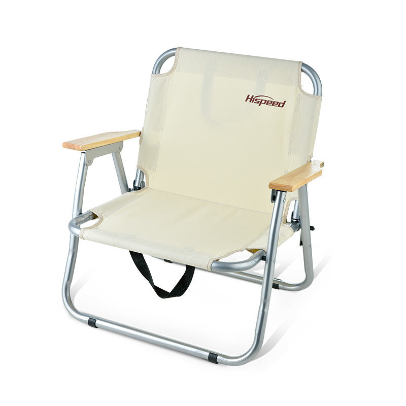 Modern Minimalist Rectangle Outdoor Folding Camping Chair with Aluminum Alloy Frame, Oxford Cotton Fabric, Detachable Backrest and Armrests for Garden