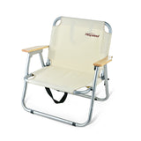 Modern Minimalist Rectangle Outdoor Folding Camping Chair with Aluminum Alloy Frame, Oxford Cotton Fabric, Detachable Backrest and Armrests for Garden