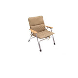 Modern Minimalist Rectangle Aluminum Outdoor Folding Chair with Oxford & Textilene Fabric, PVC Pearl Cotton Padding, Backrest & Armrests – Ideal for Garden & Camping