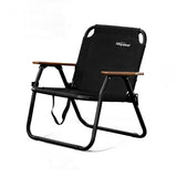 Modern Minimalist Rectangle Outdoor Folding Camping Chair with Aluminum Alloy Frame, Oxford Cotton Fabric, Detachable Backrest and Armrests for Garden